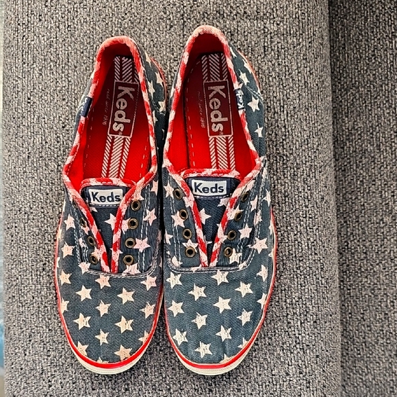 Keds Shoes - Keds Blue and Red Star-Patterned Size 8.5